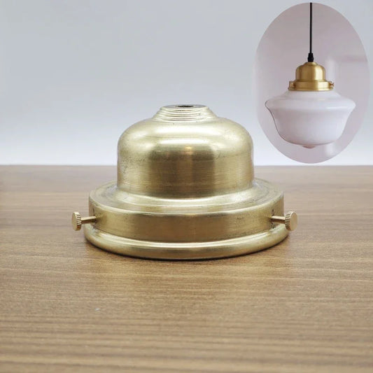 Vintage Glass Pendant Light Kit with Solid Brass Hardware