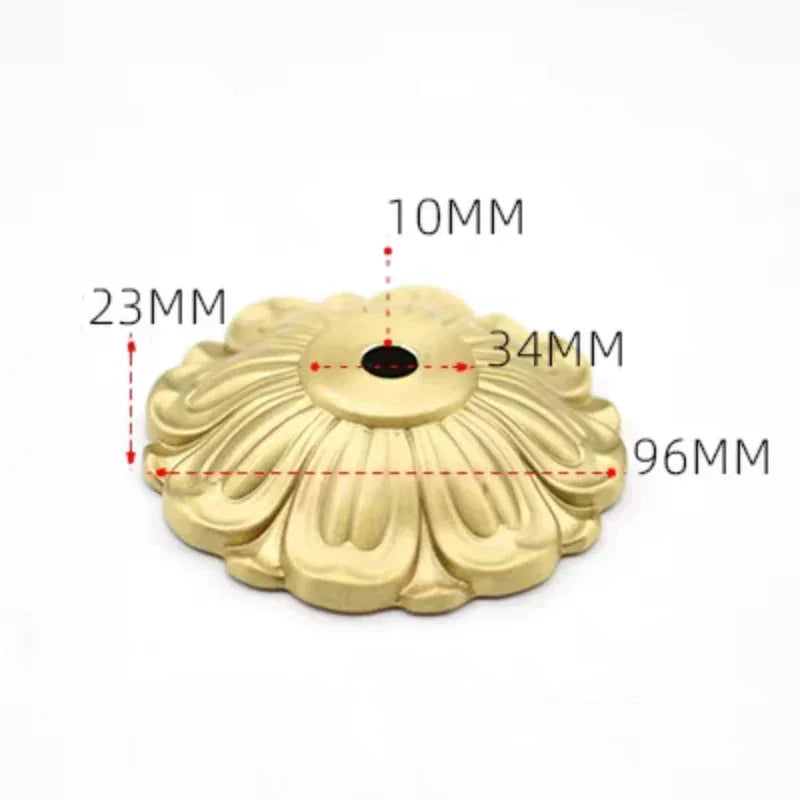 Solid Brass European Ceramic Lamp Socket Cover