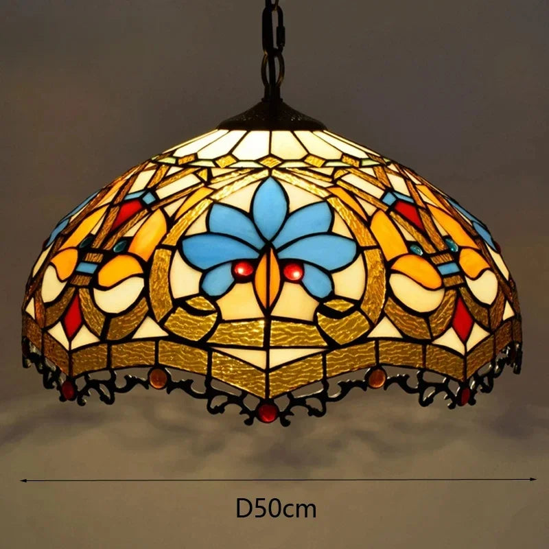 Stained  Glass Retro Restaurant Lamp