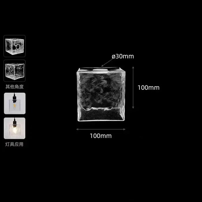 Clear Frost 1.18 Inch Opening E14 Glass Lamp Shades Replacement