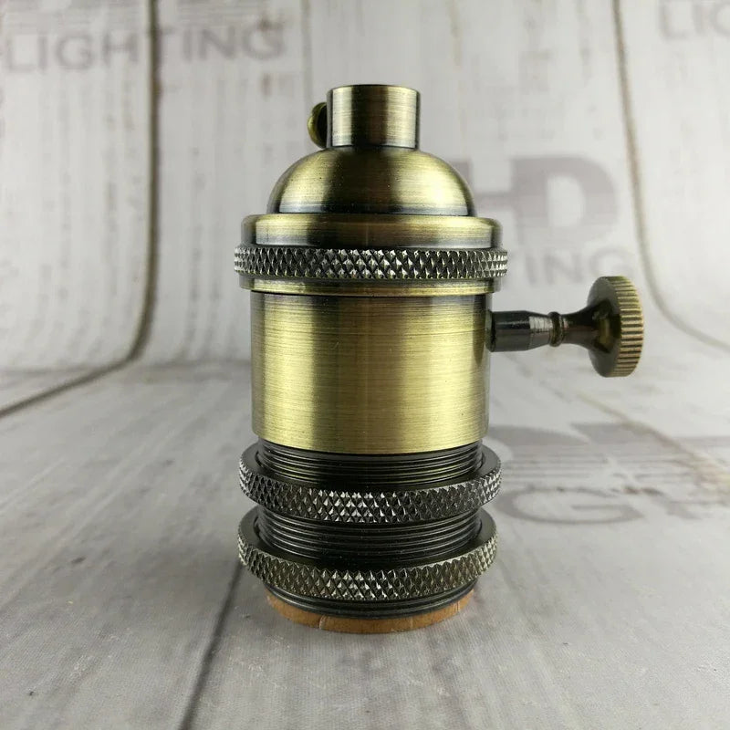 Electroplated copper Light Holder brass material silver/antique brass/shinning black 100% copper DIY Pendant Light Lamp Sockets