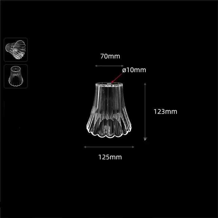 Clear .39 inches small opening Acrylic Lamp Shade Replacement