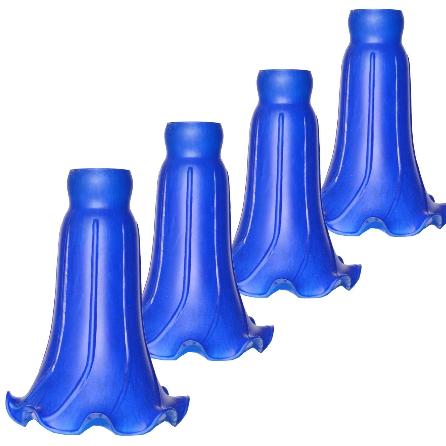 4 Pack Tulip Glass Lamp Shades Lily Lamp Replacement Shades - Adrianas Specialty Lamp Shades
