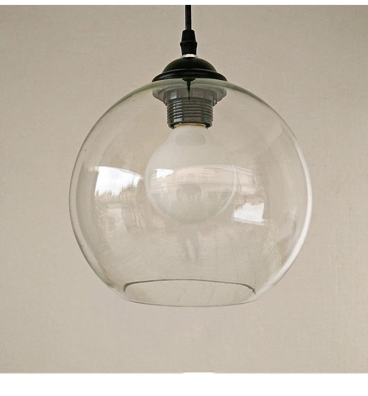 D13cm D15cm D18CM D20cm D25cm Hand Blown Clear Glass Globe Lamp Shade Replacement with 2 Ends Opening  Glass Cover Ball Lampshad - Adrianas Specialty Lamp Shades