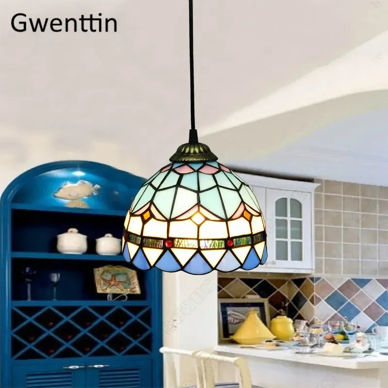 Tiffany Stained Glass Pendant Lamp Shade