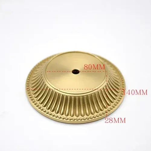 Bohemian Oyster Copper Base for Ceramic Lamps | Wave-Edge Craft Disk, Lighting Fixture Mounting Component