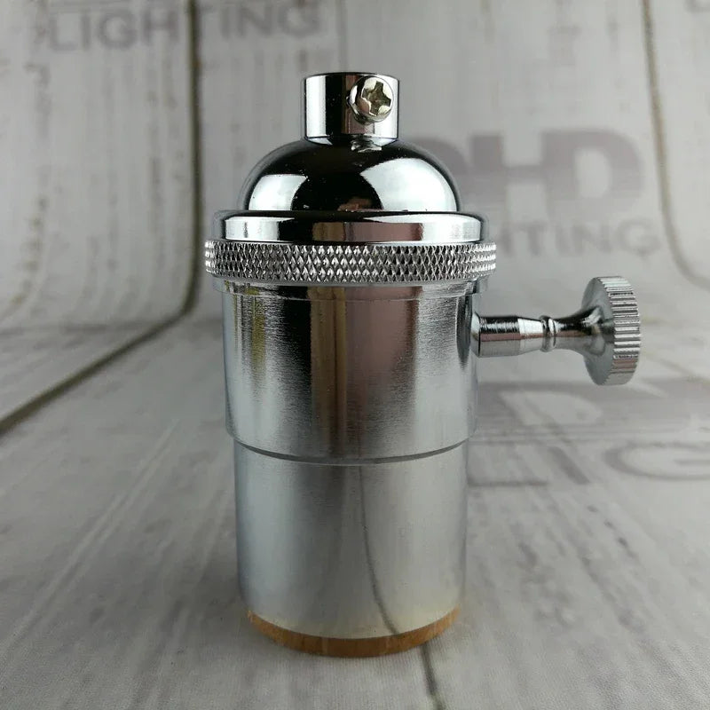 Electroplated copper Light Holder brass material silver/antique brass/shinning black 100% copper DIY Pendant Light Lamp Sockets