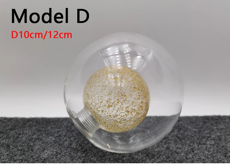 G9 Glass Shade D8/10/12/15/20cm Globe 2cm Fitter Opening Replacement Lampshade for Lusture Pendant Light,Clear White Accessory - Adrianas Specialty Lamp Shades