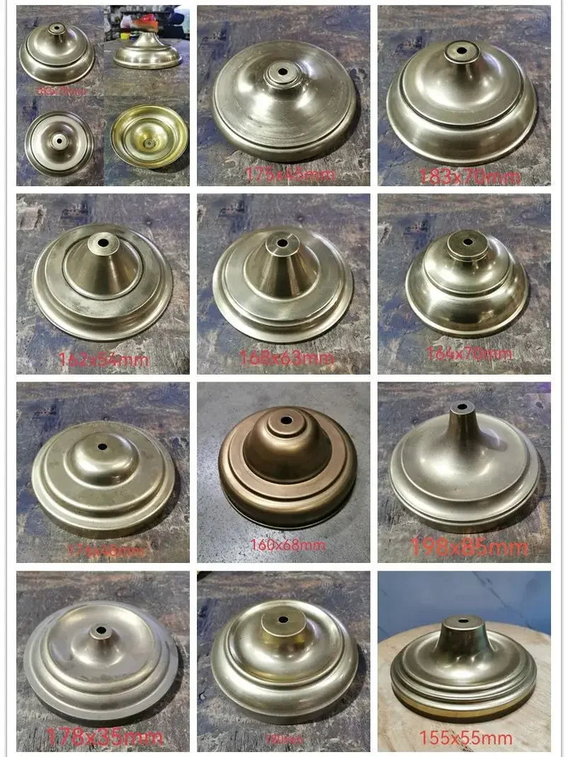 Big sizes of Brass desk lamp lampshade claw unpolished ceramic vase lid copper cover customizble DIY copper Lighting accessories