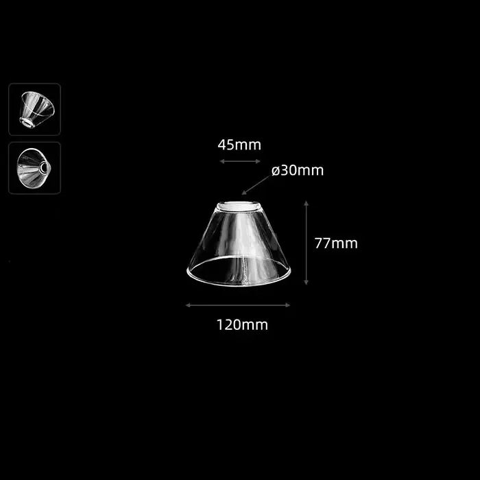 Clear Frost 1.18 Inch Opening E14 Glass Lamp Shades Replacement