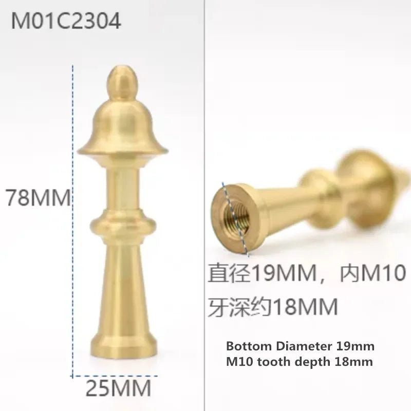 All copper desk lamp connector Brass Screw cover