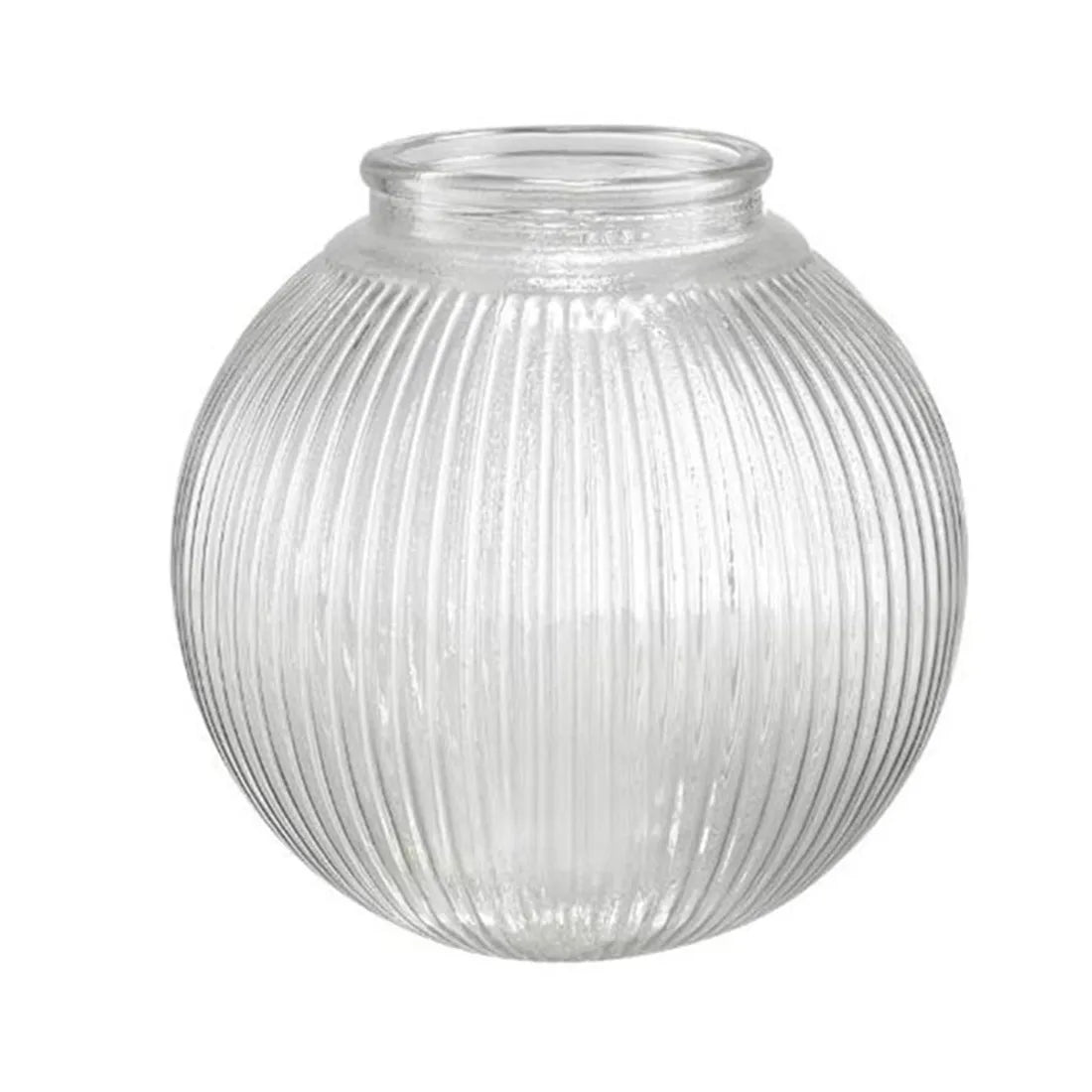 Globe D15cm 8cm Fitter Clear Reeded Glass Lamp Shade Replacement,D20cm 9cm Opening Ribbed Lampshade Cover for Lighting Fixture - Adrianas Specialty Lamp Shades