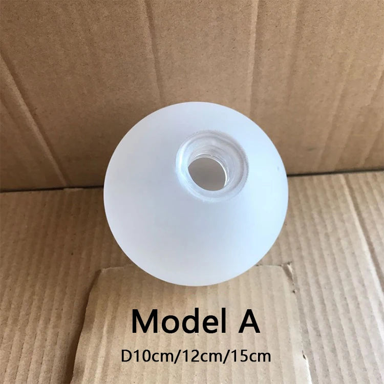 G9 Glass Shade D8/10/12/15/20cm Globe 2cm Fitter Opening Replacement Lampshade for Lusture Pendant Light,Clear White Accessory - Adrianas Specialty Lamp Shades