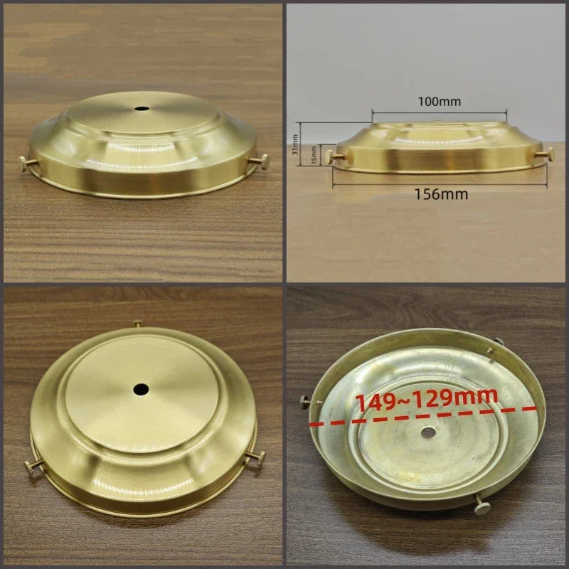 Vintage Glass Pendant Light Kit with Solid Brass Hardware