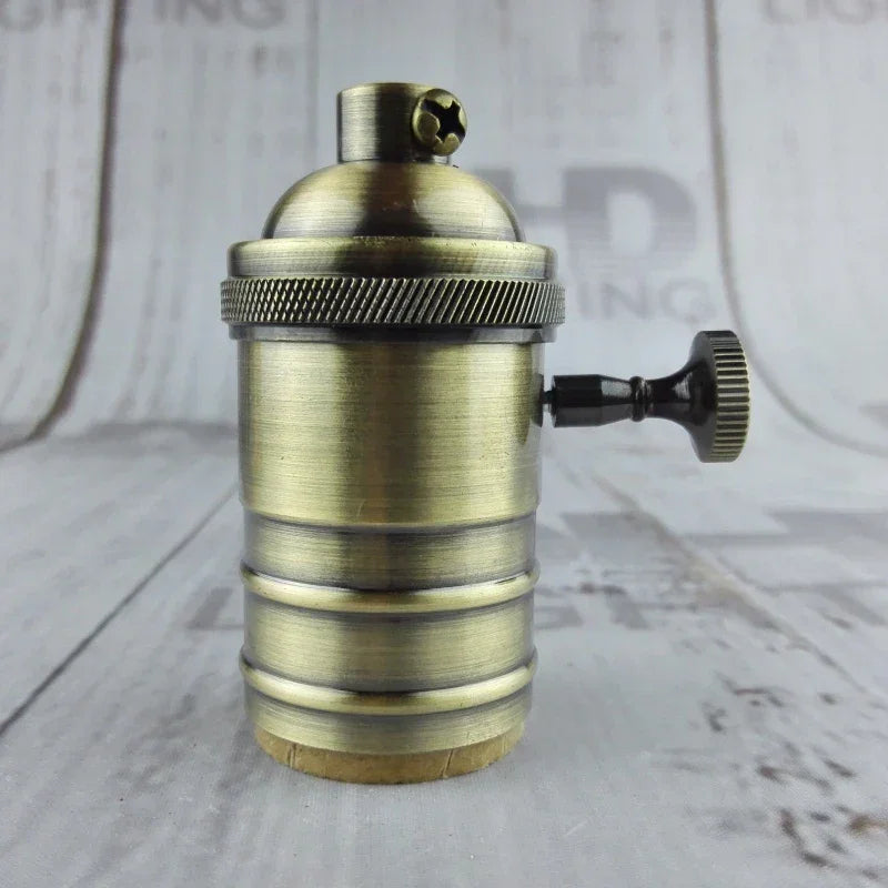 Electroplated copper Light Holder brass material silver/antique brass/shinning black 100% copper DIY Pendant Light Lamp Sockets