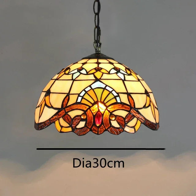 Colorful Glass Tiffany Glass Chandelier