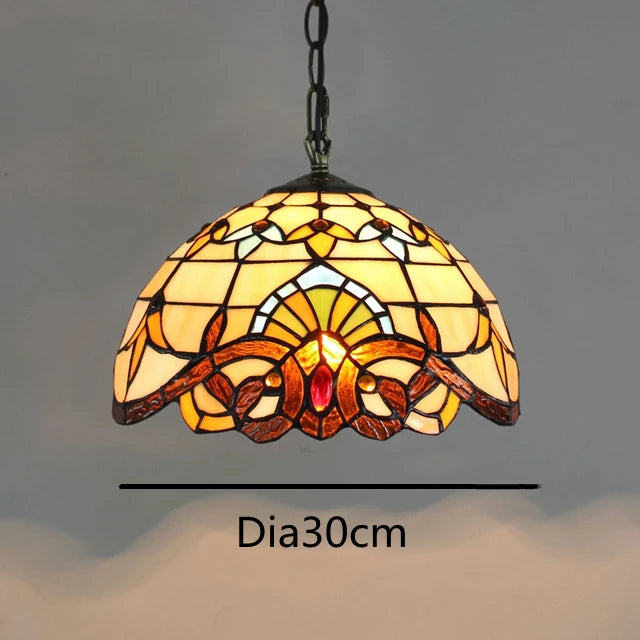 Colorful Glass Tiffany Glass Chandelier