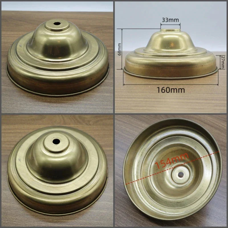 Big sizes of Brass desk lamp lampshade claw unpolished ceramic vase lid copper cover customizble DIY copper Lighting accessories