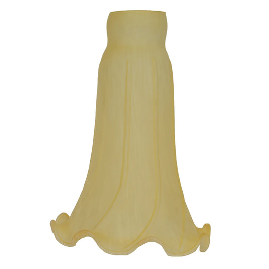 Yellow Color Pond Lily Lamp Shade   Glass Lampshade  4.5" Wide X 6" Tall X 1.5" Fitter Lighting Accessories - Adrianas Specialty Lamp Shades