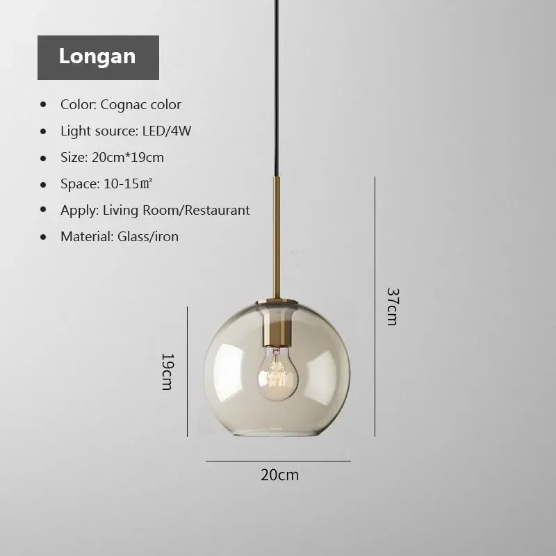 Nordic Glass Pendant Light glass