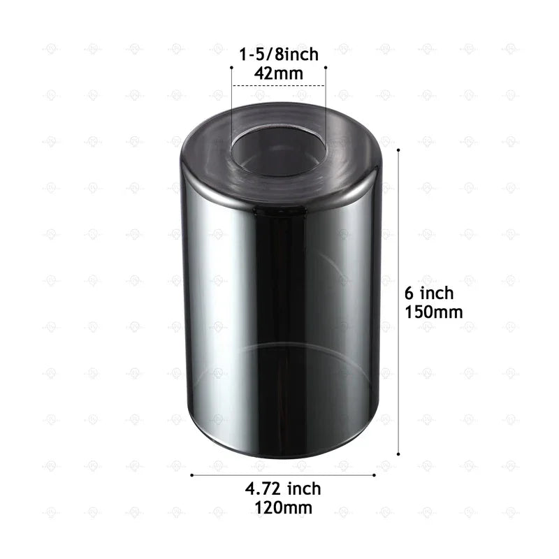 Cylindrical glass lampshade replacement E27E26 screw mouth transparent glass lampshade vanity table lamp wall lamp pendant light