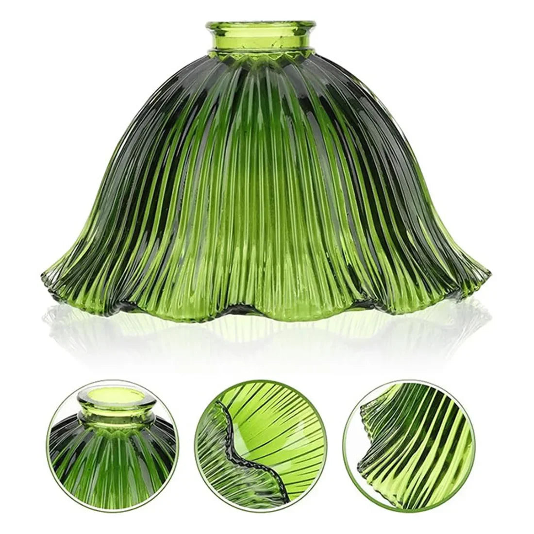 Screw Fixed Clear Green Lamp Shade