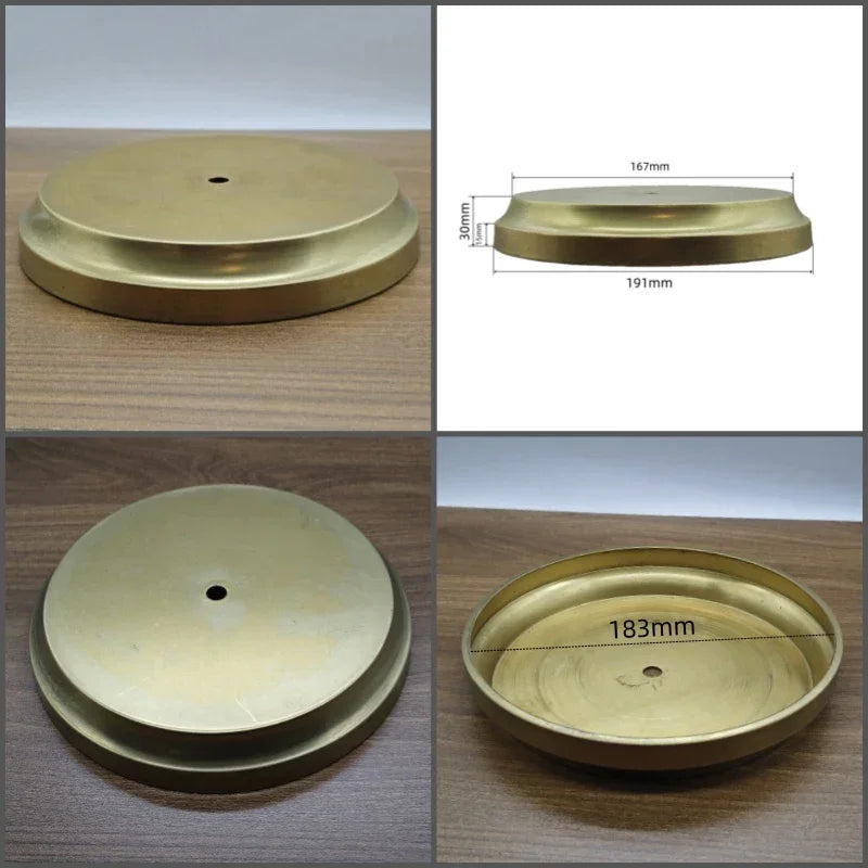 Big sizes of Brass desk lamp lampshade claw unpolished ceramic vase lid copper cover customizble DIY copper Lighting accessories