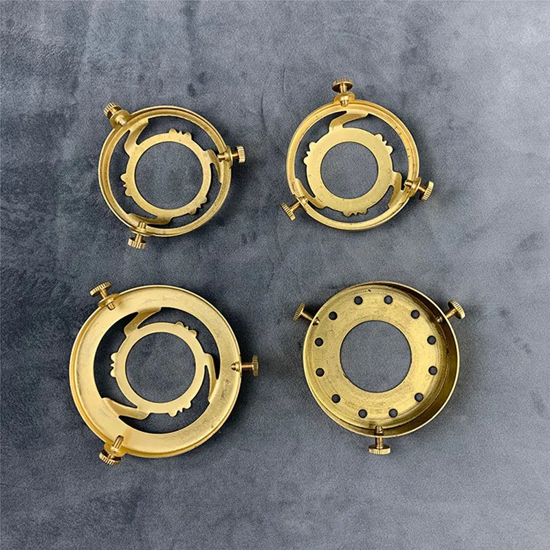 100% Brass Three Holes Ring E27 E14 Screw Lampshade Fixed Ring Holder Shade and Socket Connecter Fixed Copper Lamp Accessories