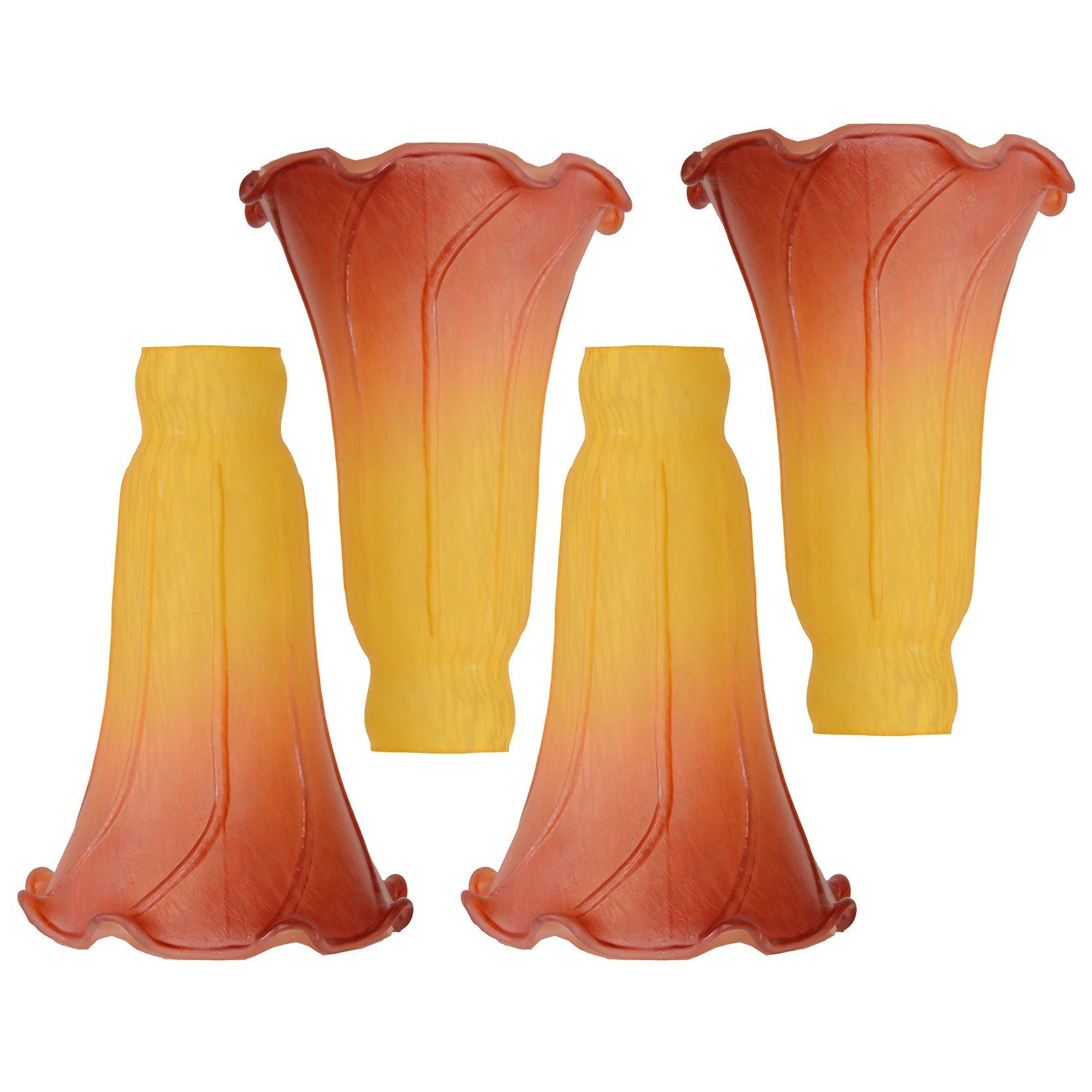 4 Pack Tulip Glass Lamp Shades Lily Lamp Replacement Shades