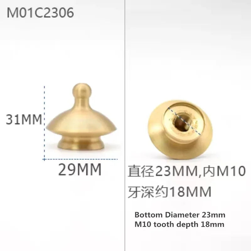 All copper desk lamp connector Brass Screw cover