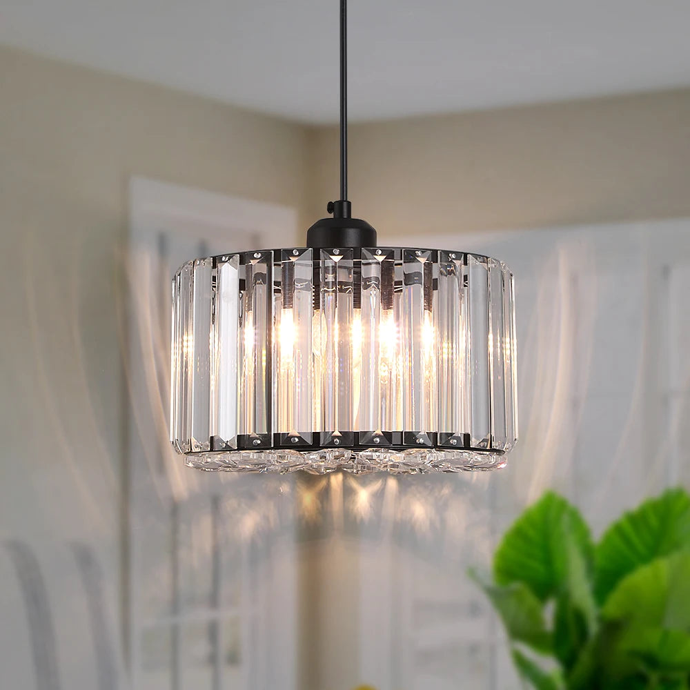 Glass Led Pendant Light Modern Ceiling Lamp Adjustable Living Dining Room Nordic Aisle Decor Balcony Corridor Hanging Fixture - Adrianas Specialty Lamp Shades