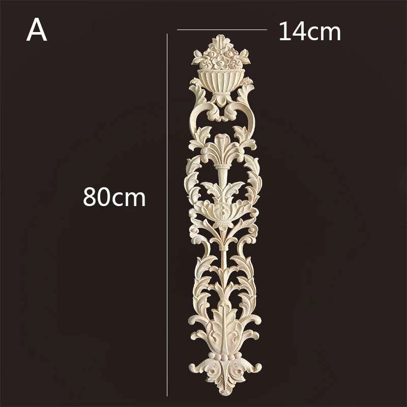 Wooden Appliques for Furniture Home Decoration Accessories Antique Onlays Moulding Wood Decals for Wall Wood Figurines for Decor - Adrianas Specialty Lamp Shades