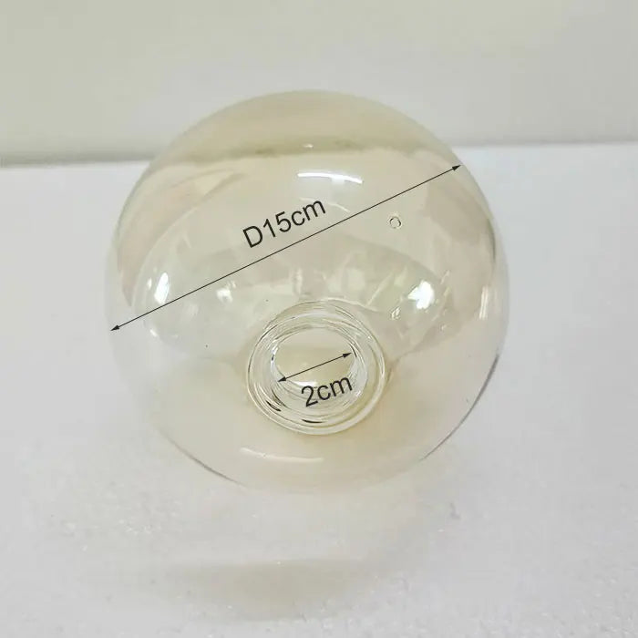 D12cm D15cm G9 Glass Shade Replacement for Screw Thread Socket Amber Cognac Green Blue Grey Globe Glass Screw Cover Accessory - Adrianas Specialty Lamp Shades