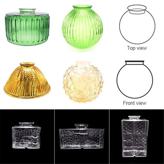 Screw Fixed Bell Shaped Glass Shade Replacement