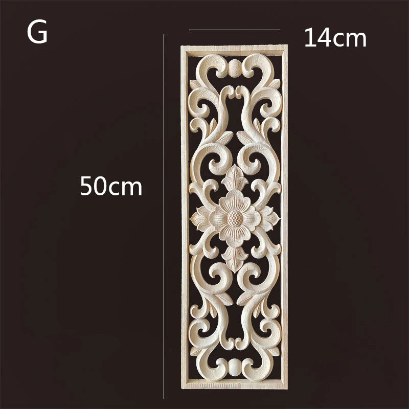 Wooden Appliques for Furniture Home Decoration Accessories Antique Onlays Moulding Wood Decals for Wall Wood Figurines for Decor - Adrianas Specialty Lamp Shades
