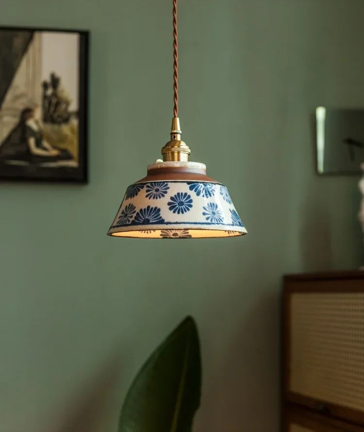 Hand Painted Ceramic Hanging Lights