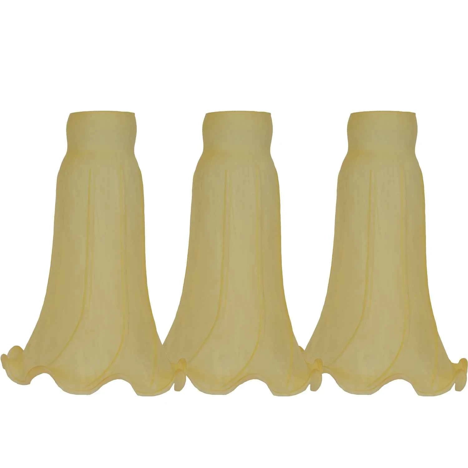 3 Pack Tulip Glass Lamp Shades Lily Lamp Replacement Shades Tiffany Style Flower for Table Pendant Wall Floor Lamp