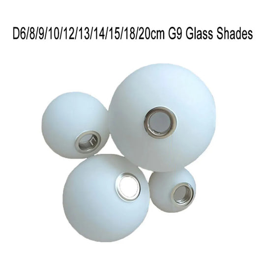White Glass Lamp Shade for G9 Bulb, Frosted 2cm Fitter Opening  Accessory Glass Fixture Replacement Globe or Lampshade - Adrianas Specialty Lamp Shades