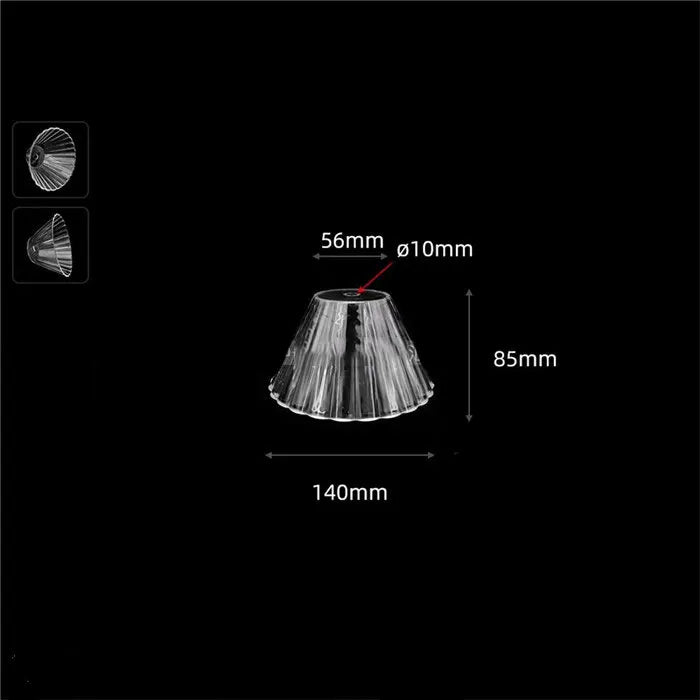 Clear .39 inches small opening Acrylic Lamp Shade Replacement