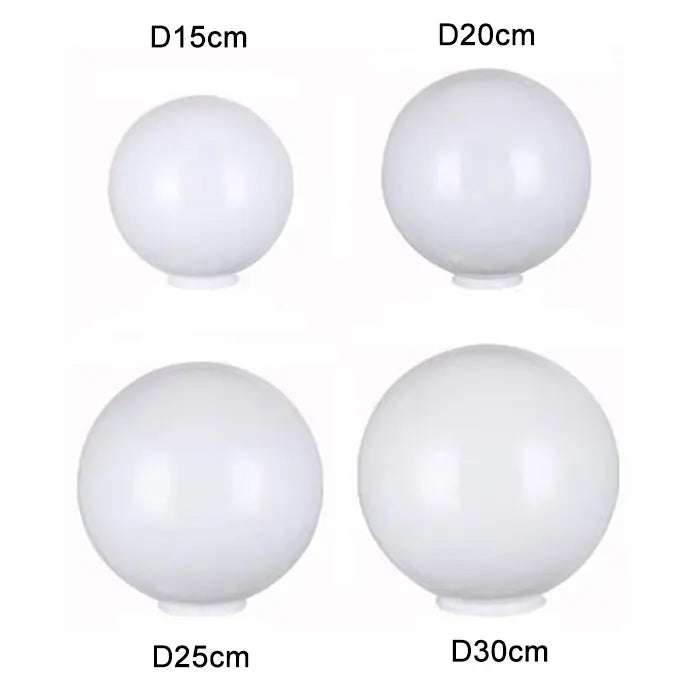 Outdoor Light Globe Lamp Shade Acrylic Round Lampshade Cover PMMA plastic - Adrianas Specialty Lamp Shades