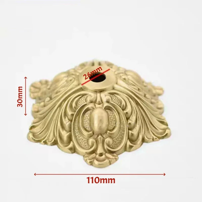 Solid Brass European Ceramic Lamp Socket Cover