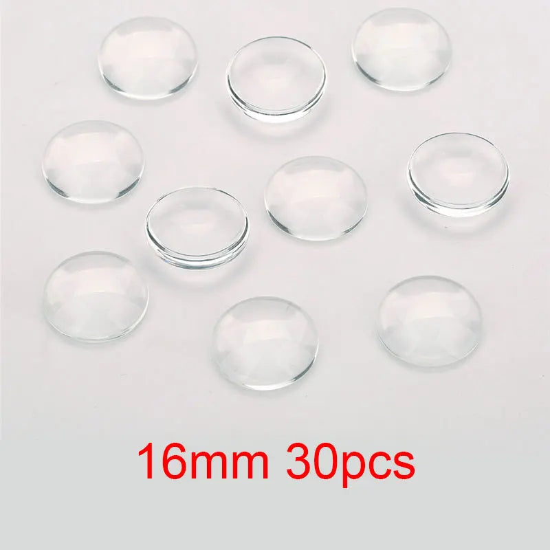 1pack Oval Round Glass Cabochon 30x40mm 6mm 8mm 10mm 12mm 18mm 20mm 25mm 30mm Transparent Clear Flatback Cameo Jewelry Making - Adrianas Specialty Lamp Shades