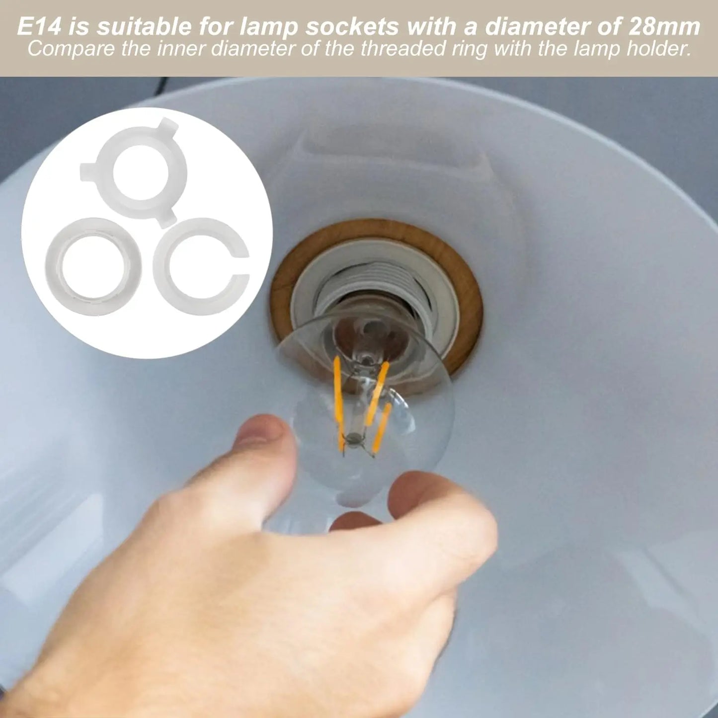 12 Pcs E27 to E14 Lampshade Reducer Ring
