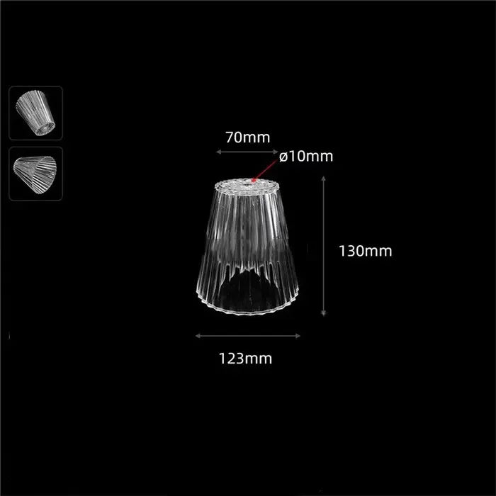 Clear .39 inches small opening Acrylic Lamp Shade Replacement
