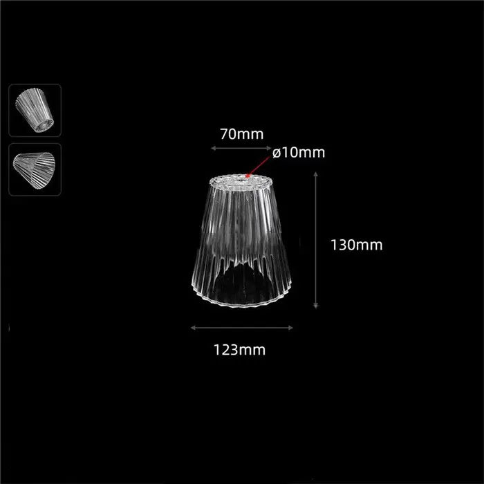 Clear .39 inches small opening Acrylic Lamp Shade Replacement