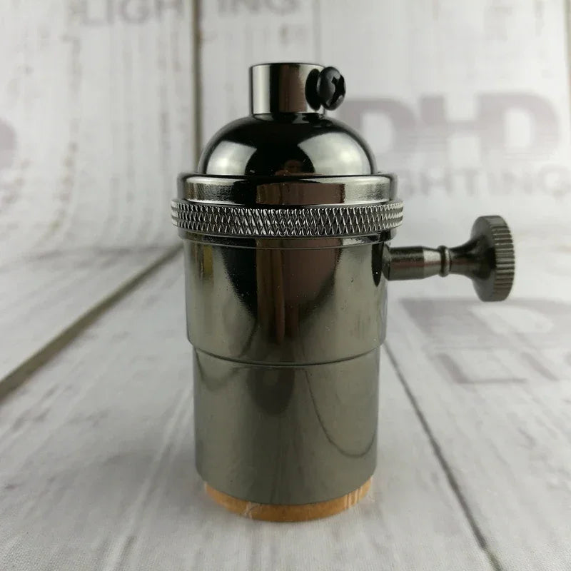 Electroplated copper Light Holder brass material silver/antique brass/shinning black 100% copper DIY Pendant Light Lamp Sockets