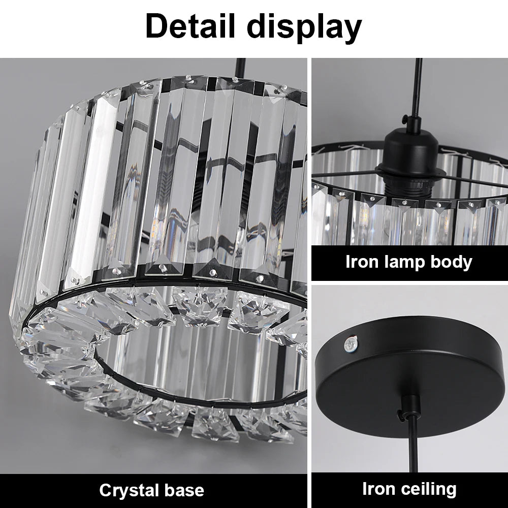 Glass Led Pendant Light Modern Ceiling Lamp Adjustable Living Dining Room Nordic Aisle Decor Balcony Corridor Hanging Fixture - Adrianas Specialty Lamp Shades