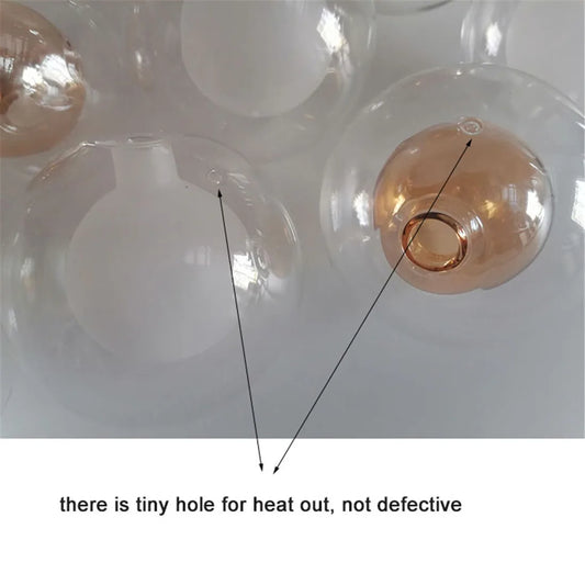 1/4/8pcs Pack 1cm opening globe G4 glass shade replacement D8cm D10cm 11mm fitter round glass lampshade cover for chandelier - Adrianas Specialty Lamp Shades