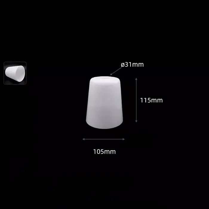 Clear Frost 1.18 Inch Opening E14 Glass Lamp Shades Replacement