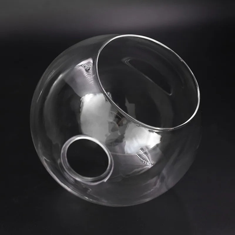 D13cm D15cm D18CM D20cm D25cm Hand Blown Clear Glass Globe Lamp Shade Replacement with 2 Ends Opening  Glass Cover Ball Lampshad - Adrianas Specialty Lamp Shades